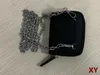 Fashion Women silver chain nylon wallet Standard Soft cowhide Women billfold Zero purse Small Card bag clutch PR2136281c