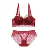 Varsbaby Women Sexy Lace Floral Brassiere Adjusted-straps Underwear Push Up Bra Sets X0526