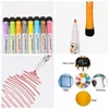 12st/set färgglada magnetiska raderbara whiteboardpennor Markör Dry Eraser Kid Ritning Pen Board Markers med Erasers School Classroom Office Supplies JY0640