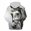 Heren Hoodies Sweatshirts Animal 3D Print Painted Horse Men/Women Hoodie Brand Design Harajuku pullover herfst en wintertoppen