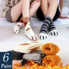 6 Paarslot Winter warme Katzenpfoten Socken Frauen Mädchen Cartoon schlafen Home Floor Socken Dicke Fuzzy Flauschige niedliche Tierpfoten Socken lustig 261202896