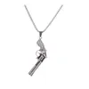 Retro Revolver Pendant Halsband Mäns Mode Personlighet Hip Hop Trendy Smycken Halsband