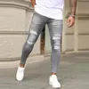 Jeans da uomo Uomo 2022 Uomo Autunno Moda Denim Pantaloni con cerniera Casual Street Style Strappato Piedini Pantaloni invernali slim Jean