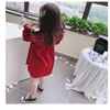 Korean Spring And Autumn Big Lapel College Girls' Dress Long Sleeve Princess Children's Baby Kids Girls Clothing 210625
