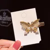 Schmetterlings-Haarnadel-Temperament, eingelegt mit Diamant-Perlen-Kopfschmuck, Mädchen-Seitenclip, Entenschnabel, süße Haar-Accessoires