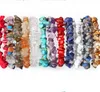 Beaded Strands Jewelrynatural Healing Crystal Sodalite Chip 18Cm Stretch Natural Stone Bracelets Mixed Gemstone Chakra Bracelet Drop Delivery