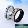 AsJerlya Female Crystal CZ Stone Ring Vintage Stainless Steel Women Wedding Rings Fashion Promise Black Silver Engagement Ring Factory price