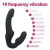 Realistic Dildo Vibrator Strapless Strap on Panty For Women Lesbian Double Head G-Spot Stimulate Clitoris Sex Toy 220309