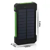 Banco de potência solar portátil 30000mAh impermeável bateria externa Backup de backup do powercharger carregador de bateria led banco de potência