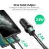 Ugreen 4.8A Dual USB pour mini adaptateur de téléphone dans les accessoires automobiles chargeur de voiture à charge rapide