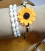 Braccialetti con ciondoli girasole da 30 pezzi per amicizie, coppie, sorelle, braccialetti vulcanici, regali portafortuna per le donne