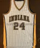 No.24 Paul George White Strips Basketbal Jersey Mens Dames Jeugd Custom Number Name Jerseys XS-6XL