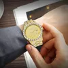 Wristwatches Men's Watches 2021 Modern Diamond Waterproof Red Watch Men Top 18k Gold Man Analog Quartz