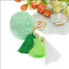 Porte-clés bijoux en peluche boule porte-clés pompon pendentif fille dame mignon enfant mode accessoires livraison directe 2021 Koqrx