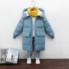 Nouvelles vestes d'hiver à capuche pour garçons filles vêtements Graffiti camouflage Parkas pour adolescents épais long manteau enfants vêtements snowsuit H0909