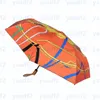 Baskılı güneşli yağmurlu şemsiye vintage tam otomatik katlanır şemsiye kadın erkekler seyahat dış mekan kompakt beden şemsiyeleri1402491