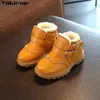 Hiver pour enfant enfant fille garçon bottes de neige pour filles garçons confort épais antidérapant bottes courtes mode coton rembourré chaussures 210713