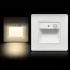 Lampade da parete DONWEI Sensore di movimento LED Luce per scale 85-265V 3W Incasso a induzione del corpo umano Footlight Lampada ad angolo per interni