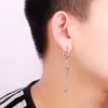 Punk triangelkedja hoop örhängen piercingar för kvinnor män personlighet öronklipp falska icke -mode smycken huggie