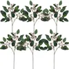 6 Pcs Faux Seeded Eucalyptus Spray Greenery Artificial Leaf Green Spring Stems for Floral Arrangements8176143