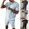 Men's Tracksuits Explosive European and American short-sleeved shorts two-piece sports fashion casual suit