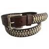 Belts Alloy There Pin Buckle Top Quality Belt Men Women Unisex Heavy Metal Punk Rock Cowskin Genuine Leather Hip Hop Rivet Jeans346A