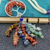 Yoga 7 Chakra Stones Healing Crystals Tree of Life Wall Hanging Pendant Ornament Decoration for Good Luck Reiki Yoga Meditation Home Decor