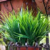 Dekorative Blumenkränze, 10 Stück, künstliche hohe Graspflanze, für den Außenbereich, UV-beständig, Weizen, künstliche Sträucher, gefälschte Pflanzen