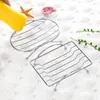 50pcs quadrato ovale in acciaio inox portata sapone drenaggio piatto vassoio moda brief home accessori da bagno