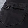 Jeans para hombres 2023 Diseñadores de lujos angustiados Francia Moda Pierre Straight Biker Hole Stretch Denim Jean Hombres Pantalones flacos Elasticit