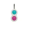 Adult Push Toys Keychain Simple Finger Bubble Toy Key Holder Ring Silicone Stress Ball Key Chain H31HVFH4148525