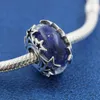 2021 Winter 925 Sterling Silver Galaxy Blue & Star Murano Glass Charm Bead Fits European Pandora Jewelry Charm Bracelets