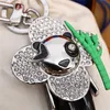Luxury Designer Keychain Stylish Sun-flower Doll Pendant Keychains Black Panda Keys Buckle Mens Womens Bag Ornaments High Quality