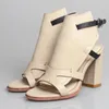 Kvinnor sandaler 8 cm chunky höga klackar sommar gladiator sandal kik tå bröllop klänningskor kvinna sexiga pumpar