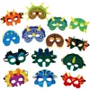 DHL Halloween Jouets Masques de fête de dinosaures Mascarade et Halloween Masque de dinosaures en feutre de mousse pour enfants Thème d'anniversaire