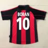 Ligue 2000 2002 Coupe Maillot de football rétro maillot de football vintage à domicile 00 02 classique ac Maglia da calcio MALDINI SHEVCHENKO BOBAN MILAN