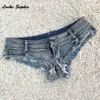 1 шт. Низкая талия Сексуальные женские Супер короткие джинсы джинсовые с Летние джинсовые кисточки дыры с женские худые 210719