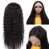 Curly Loose Deep Straight Lace Frontal Wig Human Hair Lace Front Wigs Natural Color for Women316A