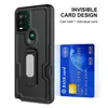 Armor 3 in 1 TPU PC Phone Cases With Black Clip Card Shockproof Cover For iphone 13 MOTO G STYLUS 5G A22 S21 FE A42 A32 A72 A52 A21 A11 A12 NOTE 20 PRO case