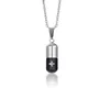 Creative Capsule Pill Pendant Necklace Classic Couple Pendants Necklaces Stainless Steel Memorial Jewelry Gift