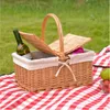 Vävd korg korg picknick camping lagring bröd frukt mat frukost blomma display box kök orginazer heminredning 210609