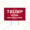 Sinal de jardim de Donald Trump 2024 com bandeira de jardim de estaca de metal