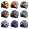 Beanie/Skull Caps Muslim Inner Hijab Cap Pullover Floral Print Lady Turban Hat Fashion Banadan Chemo Cross Female Hair Accessories Pros22