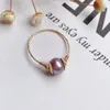 8mm naturlig lila pärla ringar guld fylld knuckle ring mujer boho bague femme minimalism handgjorda smycken