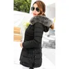 Cappotto parka moda invernale donna coreano M-3XL plus size rosa grigio nero slim con cappuccio manica lunga abbigliamento caldo e spesso LR295 210531