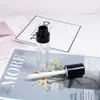 8ml Vacío Claro Brillo de labios Tubos Esmalte Pincel Varita Maquillaje Recargable DIY Envase Cosmético Lápiz labial LOils Blam Botellas transparentes con tapones de goma