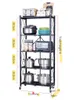 Kitchen installation-free folding racks floor-standing household multi-layer microwave oven storage racks Tool rack