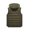 Men 4XL-8XL Parka Hooded Vest Winter Autumn Thick Warm Casual Windbreaker Baggy Padded Outerwear Waistcoat Sleeveless Jacket 220114