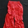 Johnature Calf-Długość Spodnie Vintage Luźny Mid Elastyczna Talia Letnie Spodnie Casual Wygodne spodnie Damskie Spodnie 210521