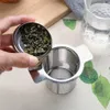 Linher de chá lamas de lamas infusões cesto reutiliza malha fina tecoffee filtros de aço inoxidável com alças duplas bule de folhas de especiarias de especiarias